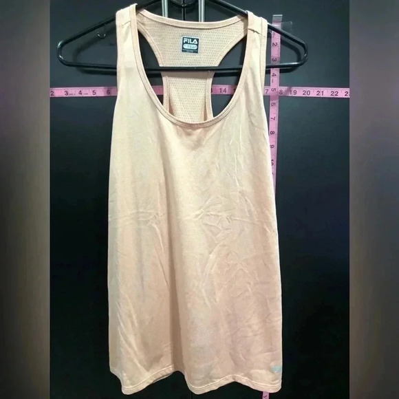 FILA Racerback Athletic Tank Top, scoop neck peach- L - Picture 1 of 6